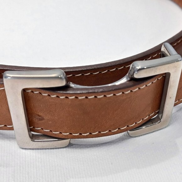Leather belt natural colour with unusual look. Eddie Bauer. - Picture 5 of 5